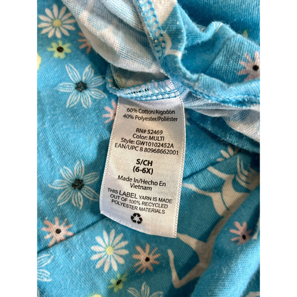 Wonder Nation Unicorn Dress Girls Sleeveless Blue Casual Summer Size S 6/6X - Picture 4 of 4